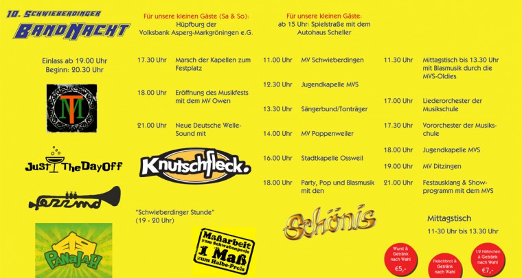 Programm Musikfest 2016